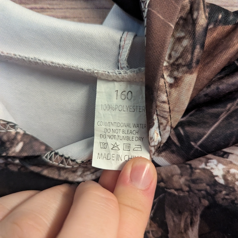 Camouflage Hooded Sweatshirt Size 8/10 - Picture 3 of 3